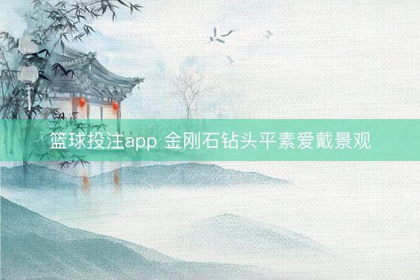篮球投注app 金刚石钻头平素爱戴景观